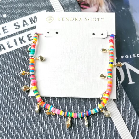 Kendra Scott Jewelry - New Gold kendra scott Reece Choker Necklace Neon Mix